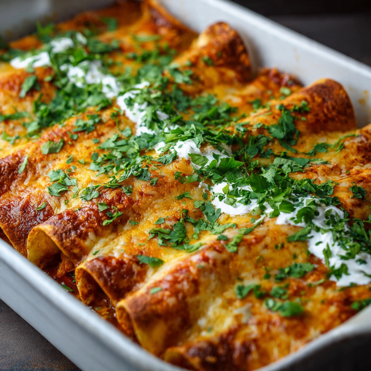 in 8 Simple Steps The Make Green Chicken Enchiladas
