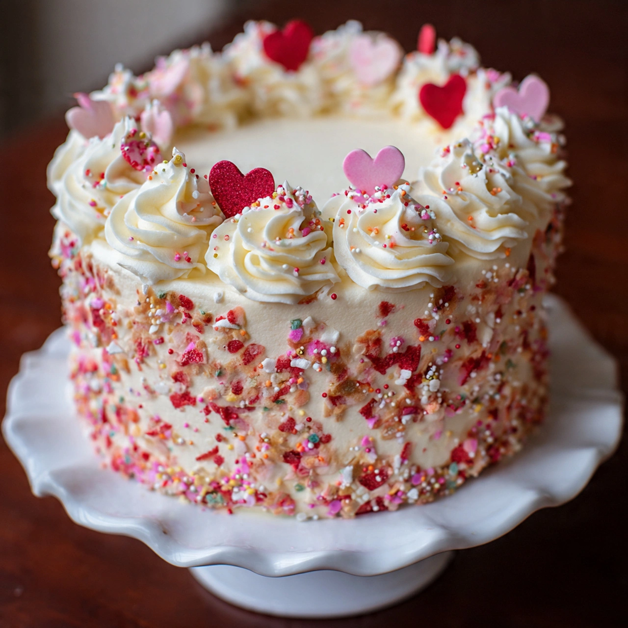 Bake a Stunning 3-Layer Heart-Shaped Funfetti Valentine Cake for Love Funfetti Valentine Cake