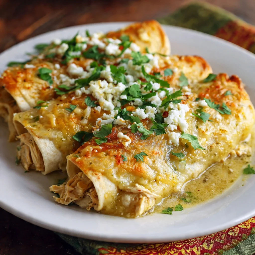 Green Chili Chicken Enchiladas