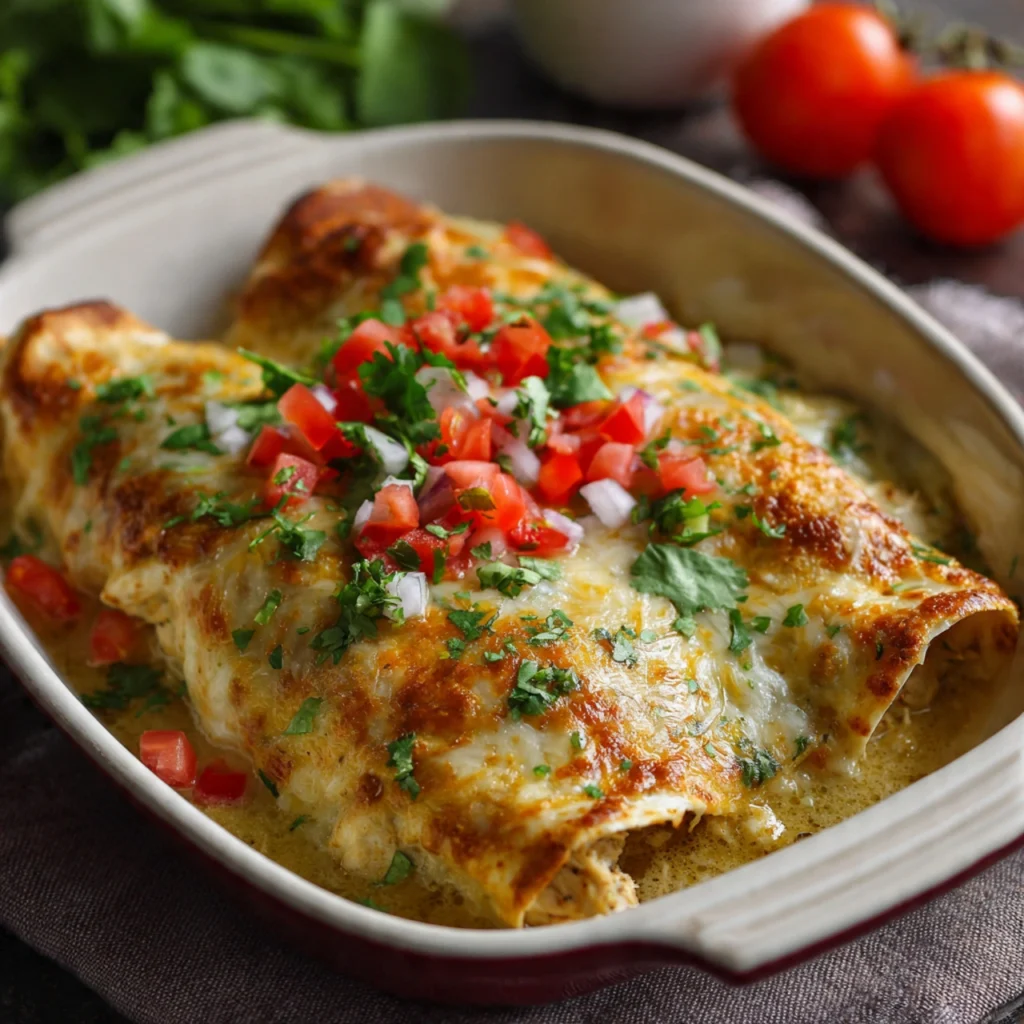 Green Chili Chicken Enchiladas