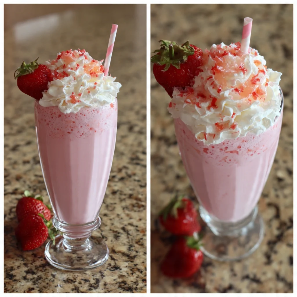 The Best Homemade Strawberry Milkshake (5-Minute Easy Recipe) homemade strawberry milkshake