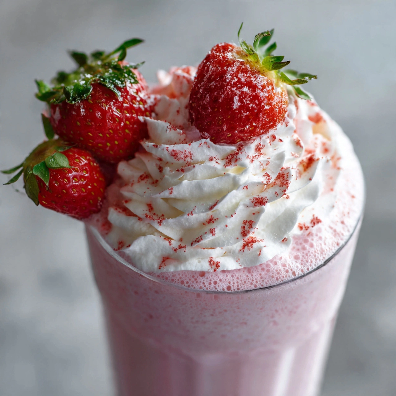 homemade strawberry milkshake