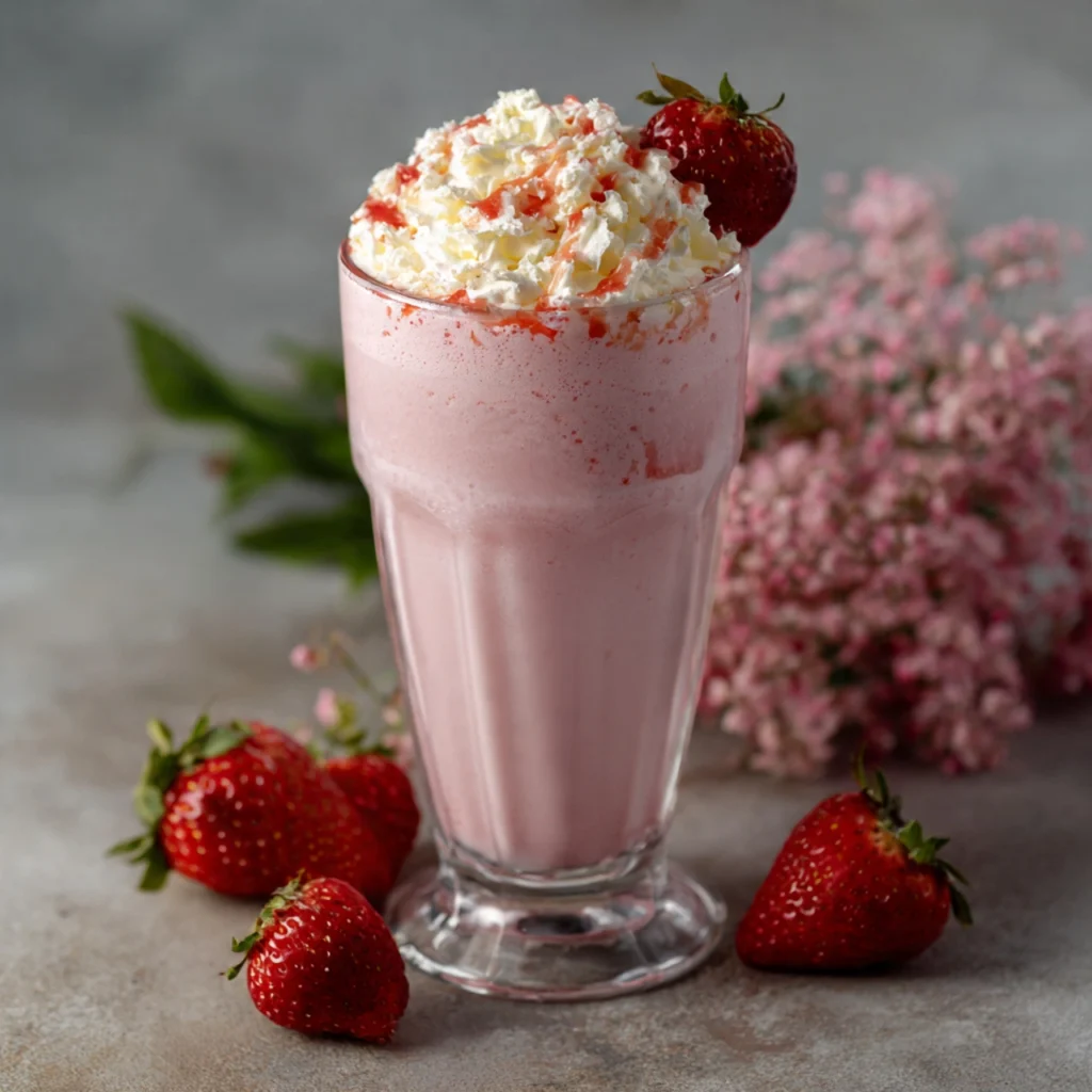The Best Homemade Strawberry Milkshake (5-Minute Easy Recipe) homemade strawberry milkshake