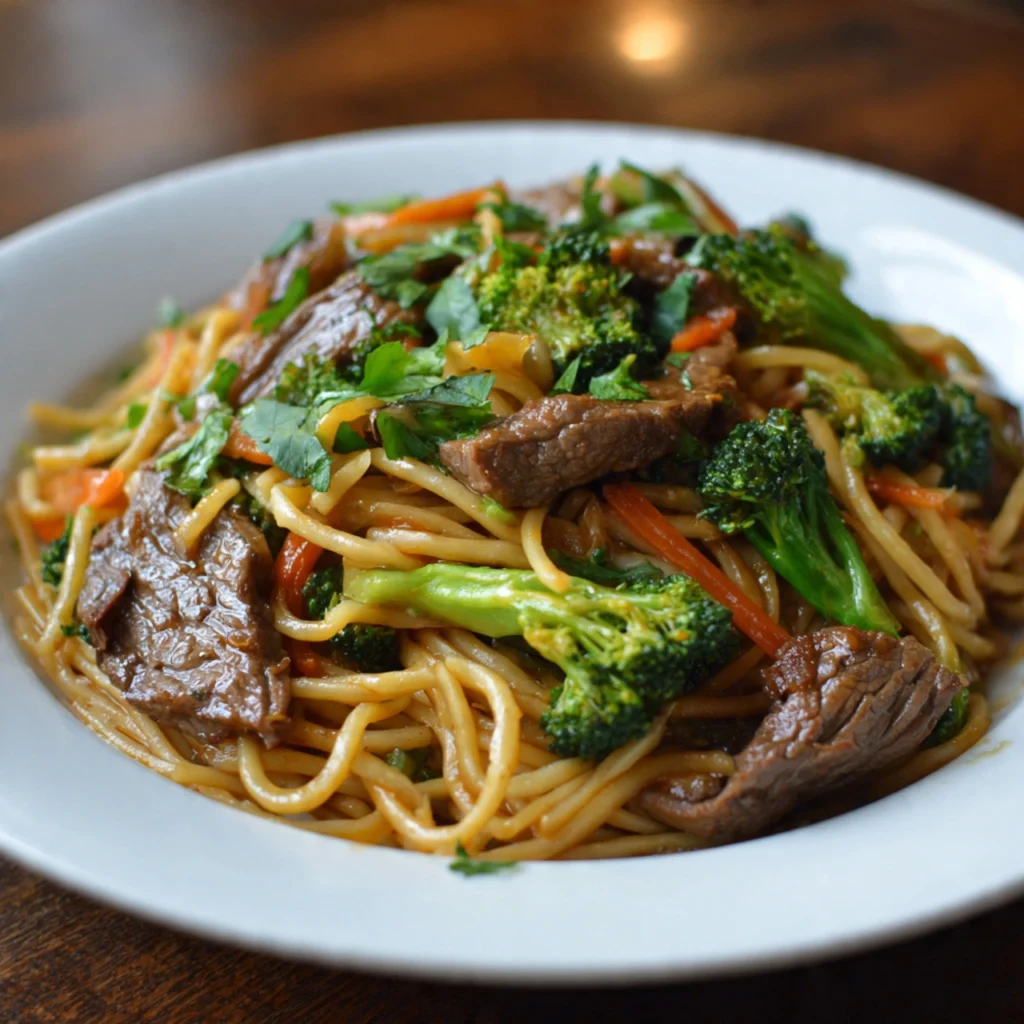 Beef and Broccoli Lo Mein

