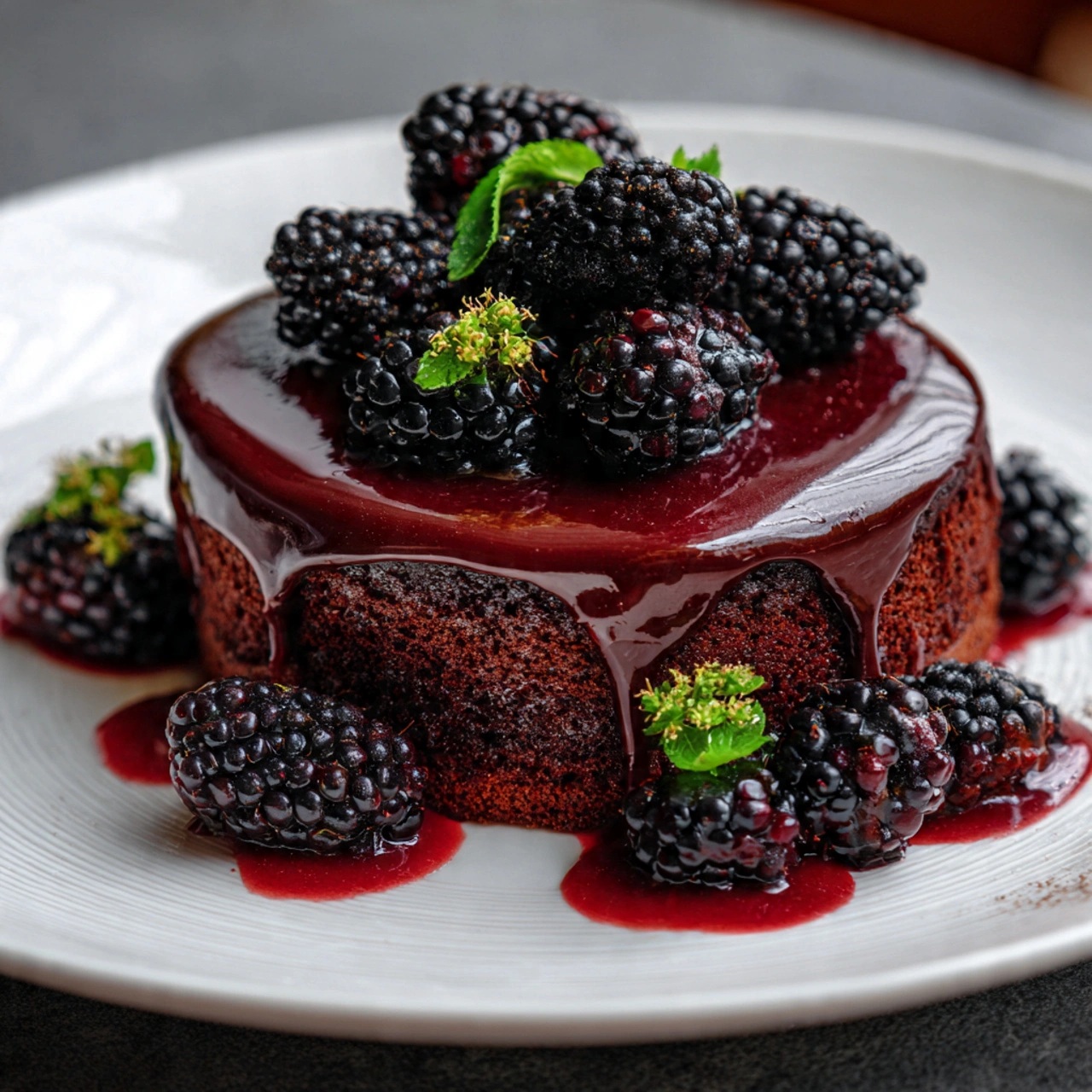 Blackberry Chocolate Cake