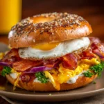 High Protein Breakfast Bagel