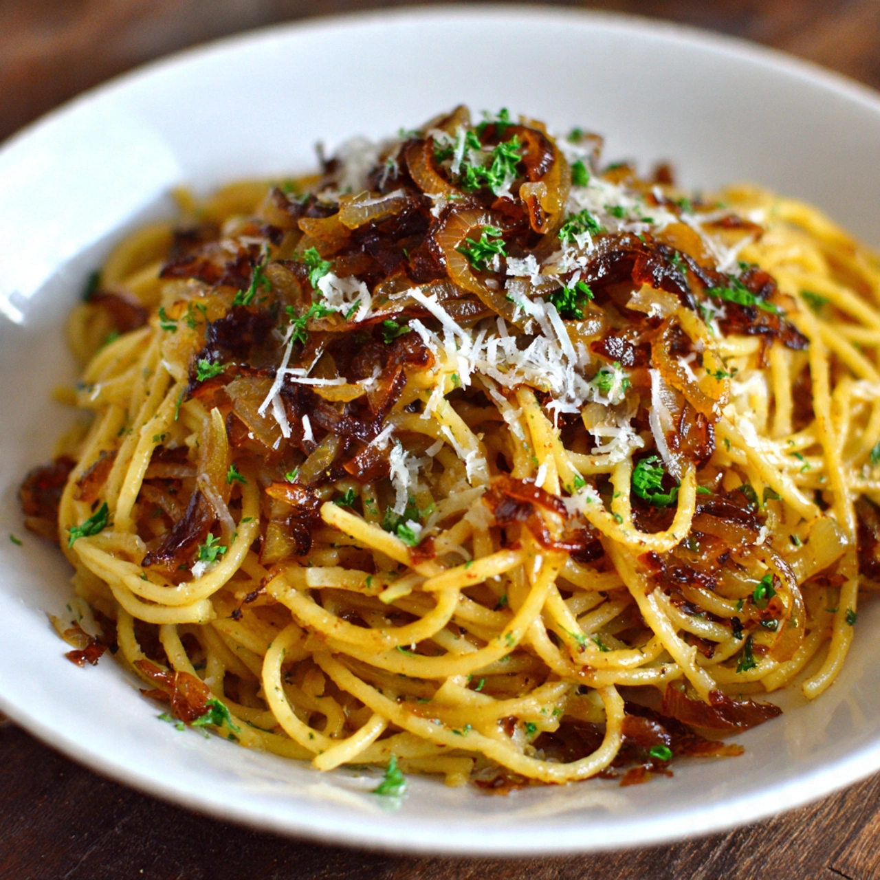How to Make the Perfect Caramelized Onion Spaghetti