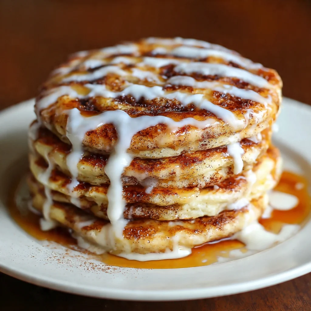 cinnamon roll pancakes