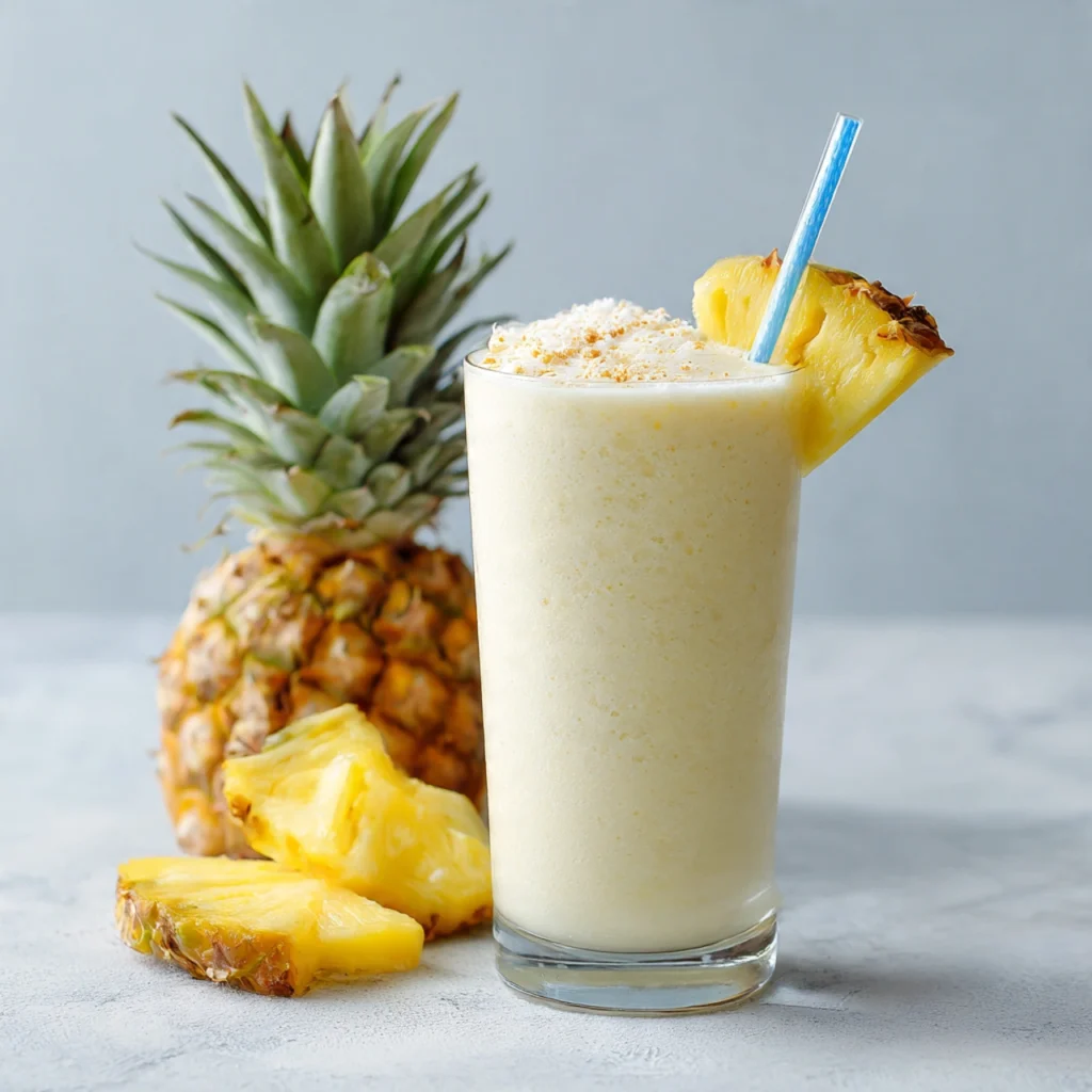 The Best Piña Colada Protein Smoothie-So Easy Anyone Can Make Piña Colada Protein Smoothie