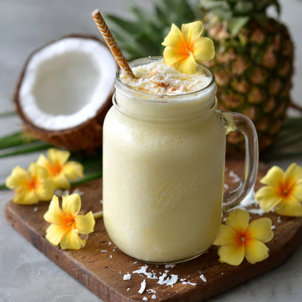 The Best Piña Colada Protein Smoothie-So Easy Anyone Can Make Piña Colada Protein Smoothie