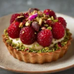Pistachio and Raspberry Tart