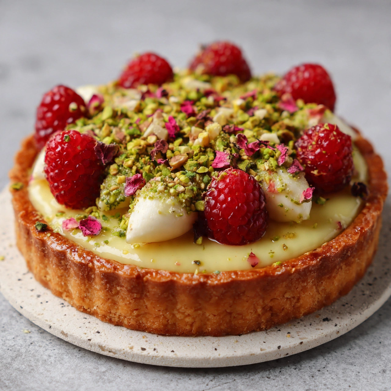 Stunning Pistachio Raspberry Tart Made Simple