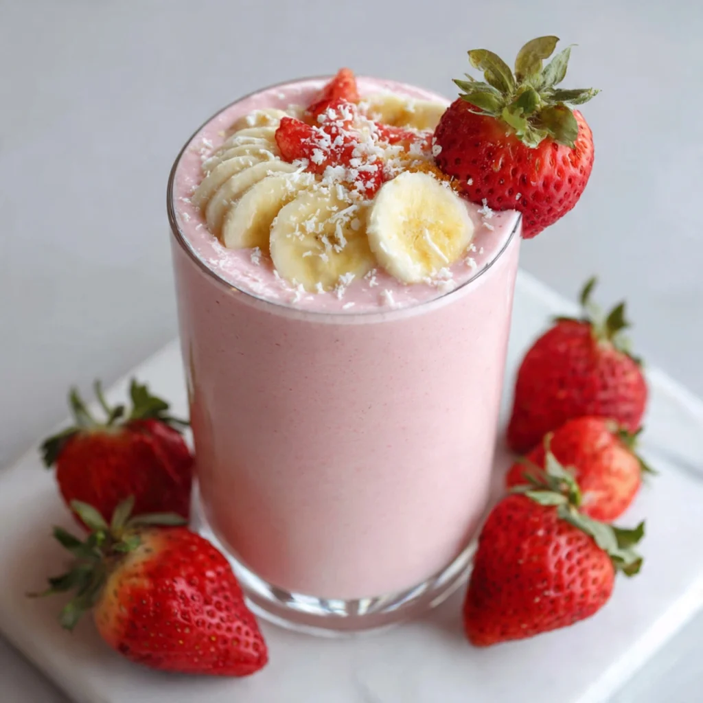 Strawberry Banana Cream Smoothie
