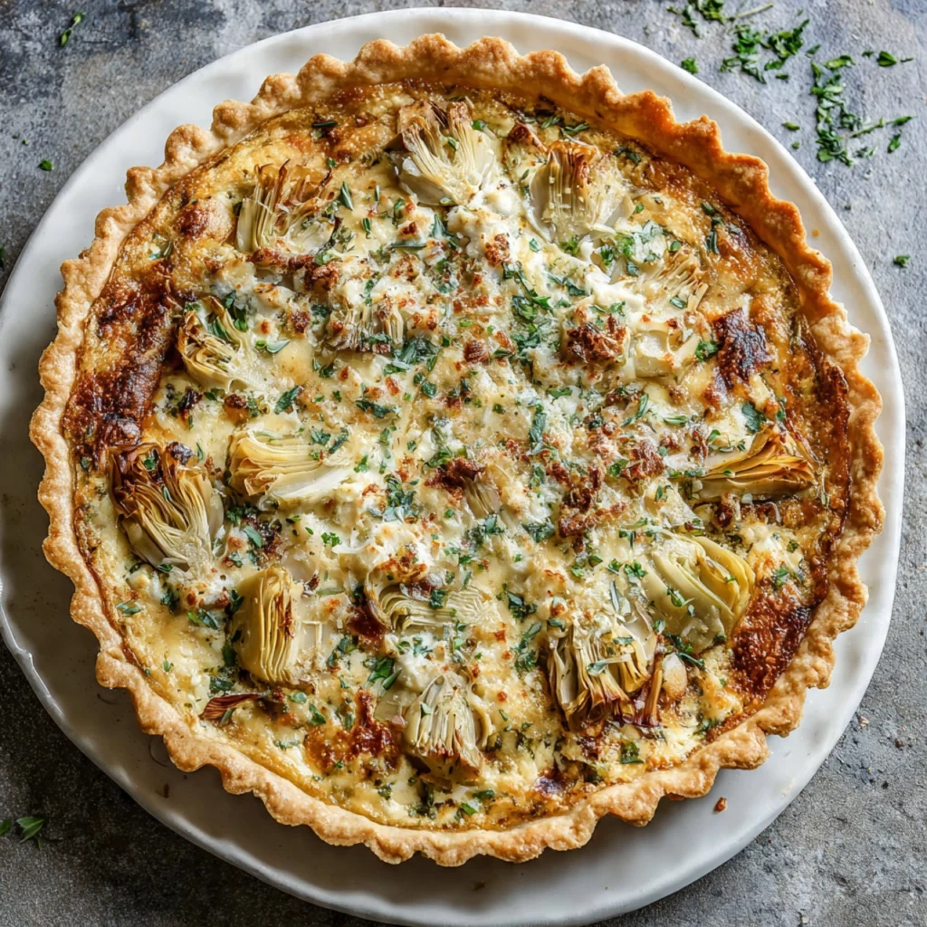 Artichoke Gouda Tart