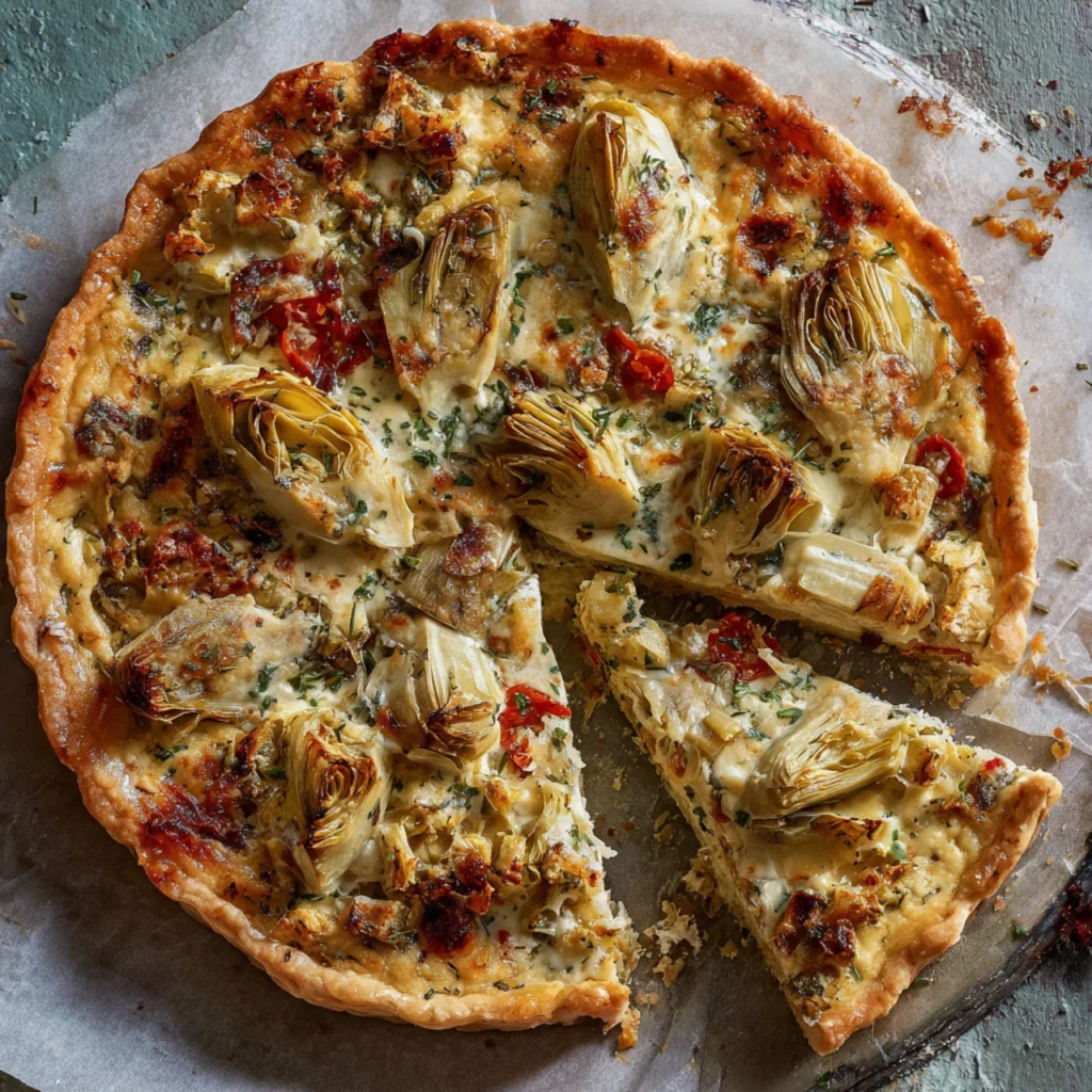 Artichoke Gouda Tart