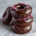 Baked Chocolate Fudge Glazed Doughnuts