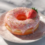 Baked Strawberry Glazed Doughnut