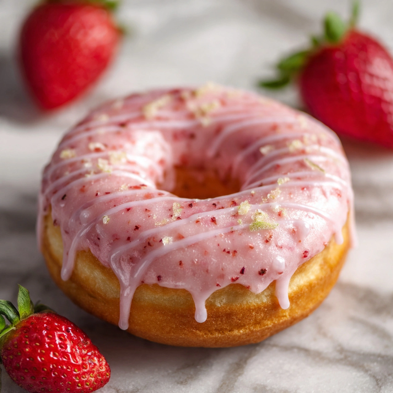 Your New Favorite Baked Strawberry Glazed Doughnut Ever