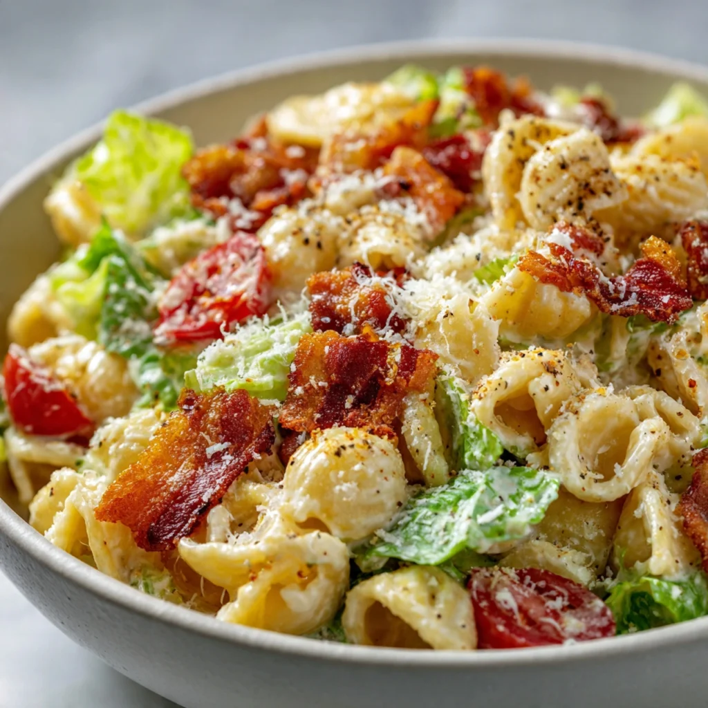 Caesar Pasta Salad: The Flavor Bomb You Need Now BLT Caesar Pasta Salad