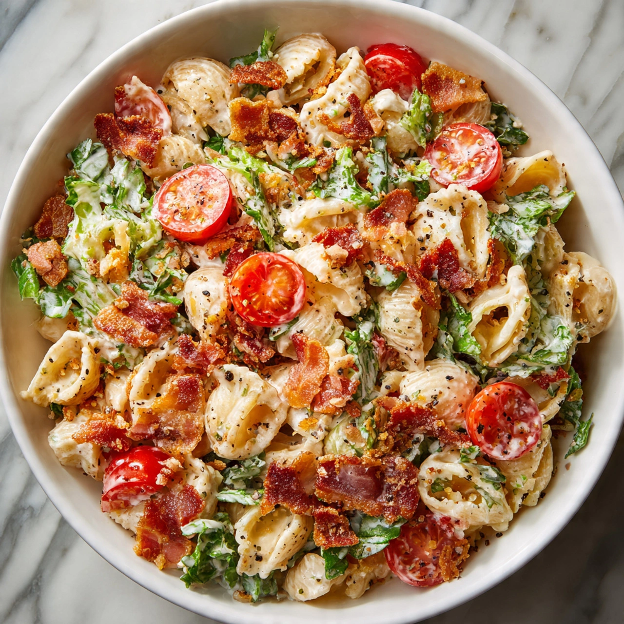 BLT Caesar Pasta Salad