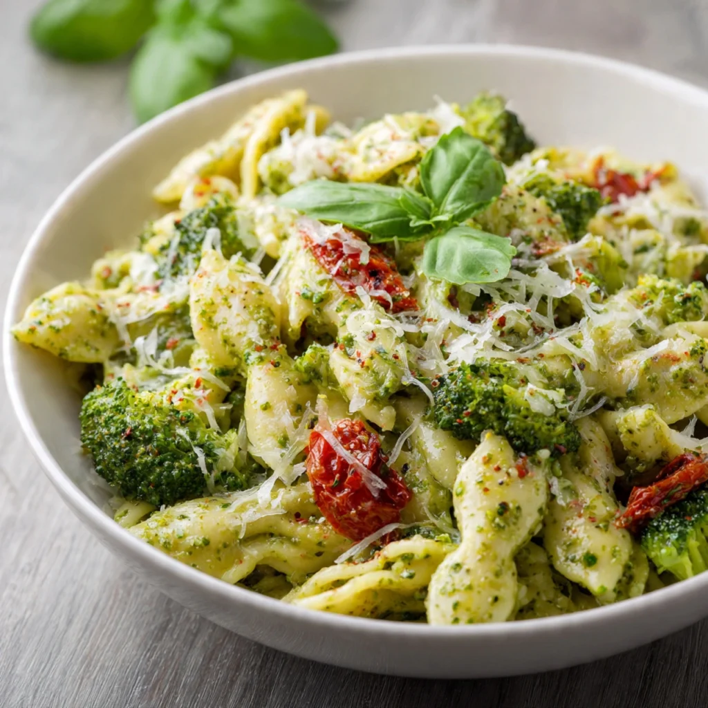 Broccoli Cheese Pesto Pasta