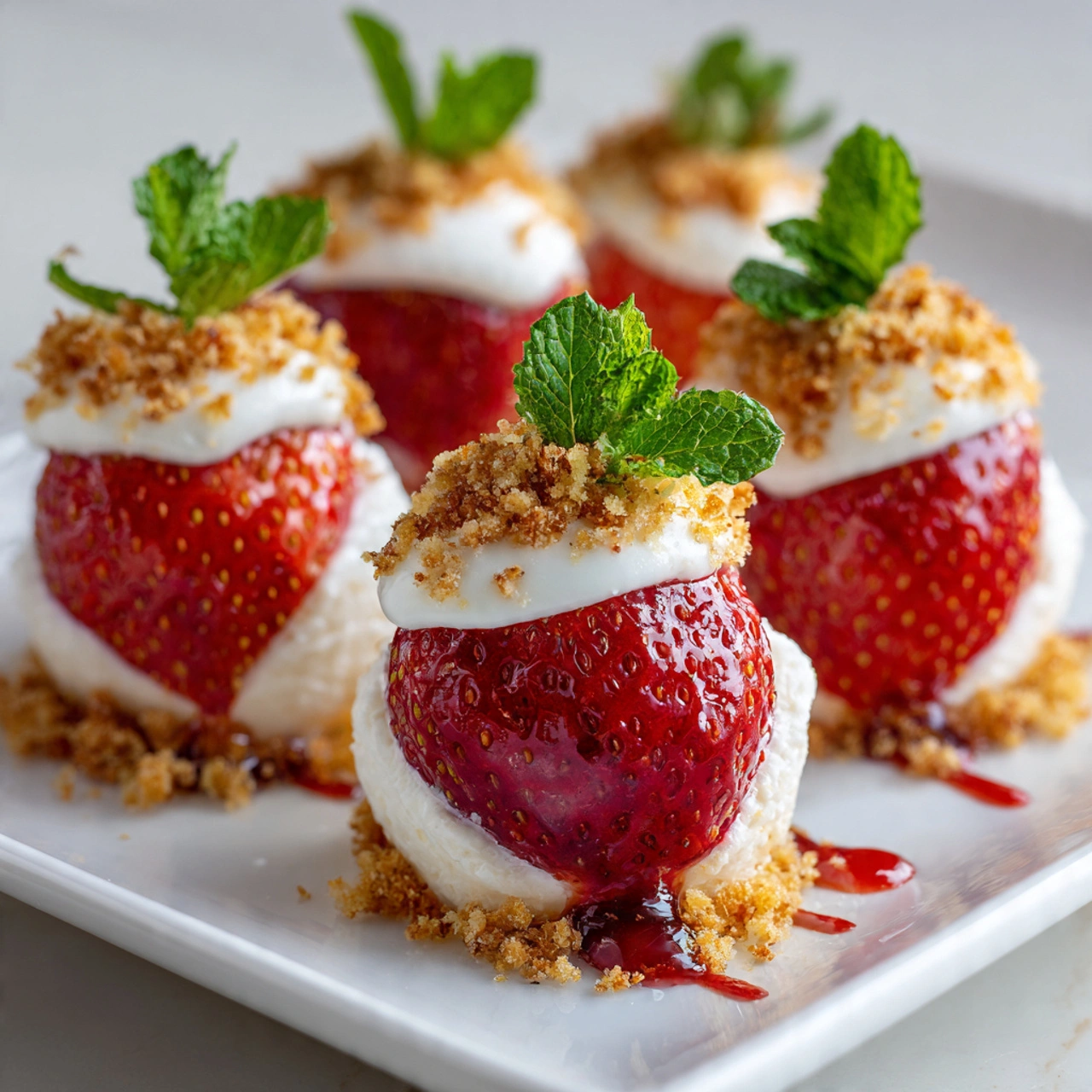 Cheesecake Deviled Strawberries