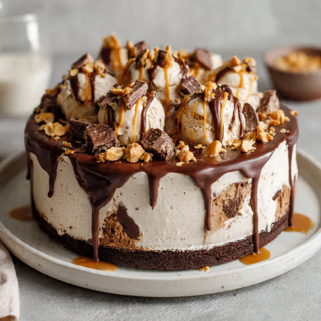 Chocolate Peanut Butter Ice Cream Cak Everyone Will Love It Chocolate Peanut Butter Ice Cream Cake