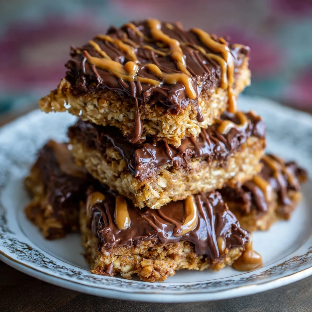 Chocolate Peanut Butter Oatmeal Bars Everyone Will Love It! Chocolate Peanut Butter Oatmeal Bars