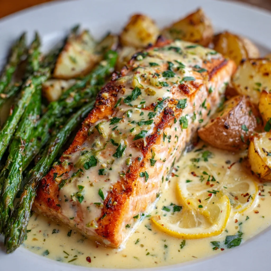 How to Make Creamy Garlic Butter Baked Salmon Creamy Garlic Butter Baked Salmon