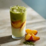 Iced Peach Lemonade Matcha Latte