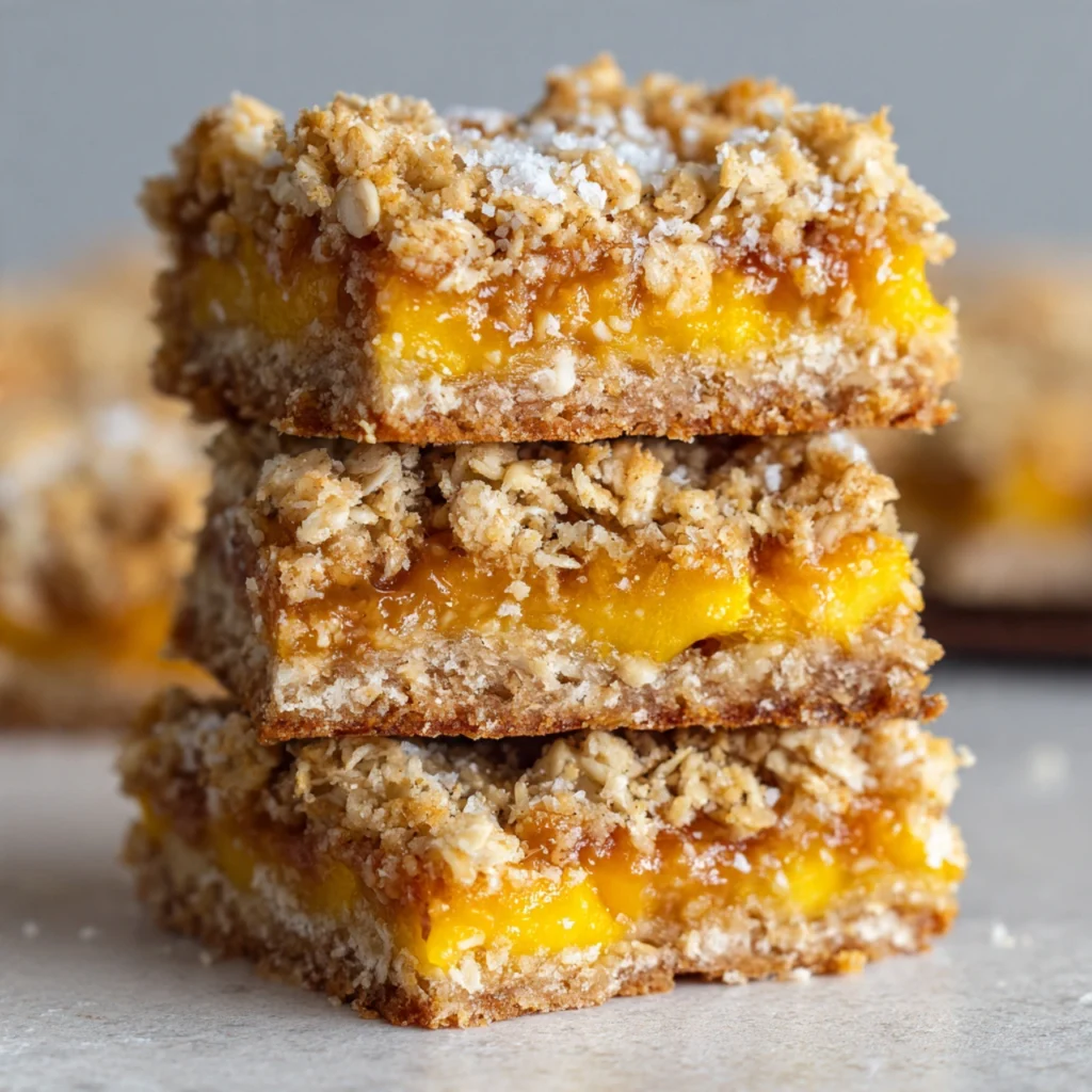 Mango Oatmeal Crumble Bars