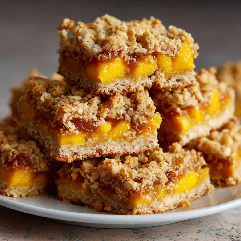 Mango Oatmeal Crumble Bars