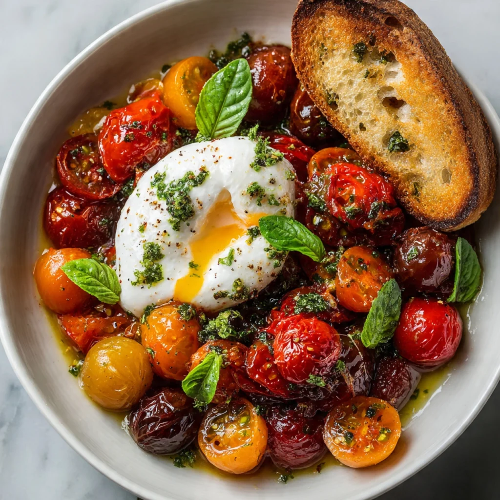 How to Make Cherry Tomatoes & Burrata—Summer Magic! Marinated Cherry Tomatoes with Burrata