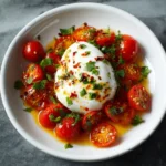 Marinated Cherry Tomatoes with Burrata
