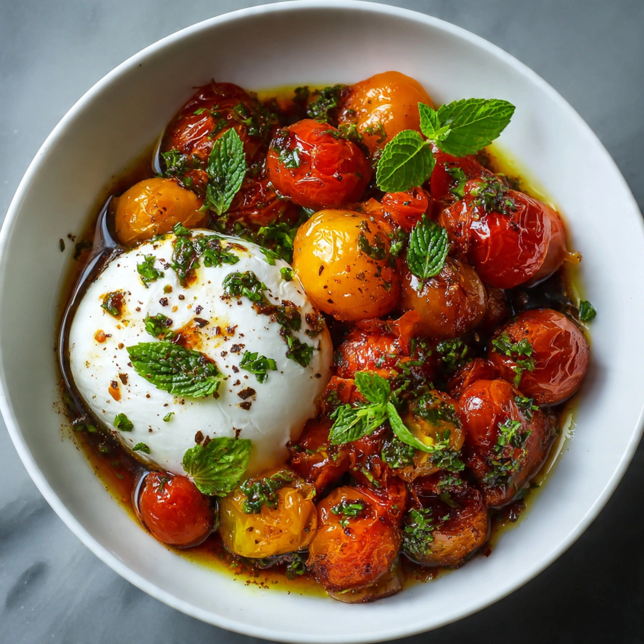 How to Make Cherry Tomatoes & Burrata—Summer Magic!