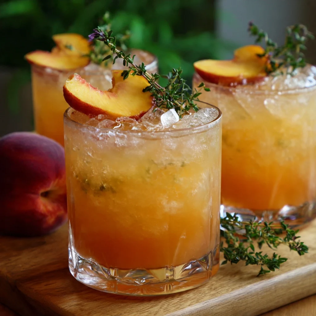 Peach Thyme Smash: The Fresh Cocktail You’ll Love This Summer Peach Thyme Smash