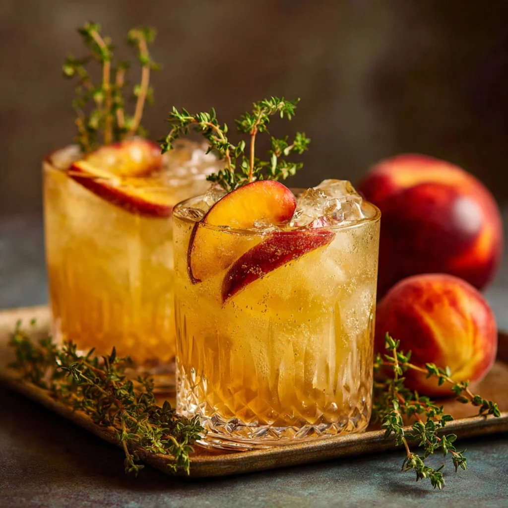 Peach Thyme Smash: The Fresh Cocktail You’ll Love This Summer Peach Thyme Smash