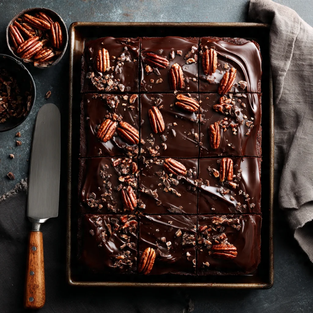 Retro-Style Chocolate Sheet Cake