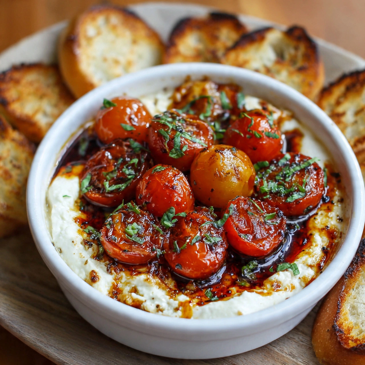 Roasted Garlic Caprese Dip