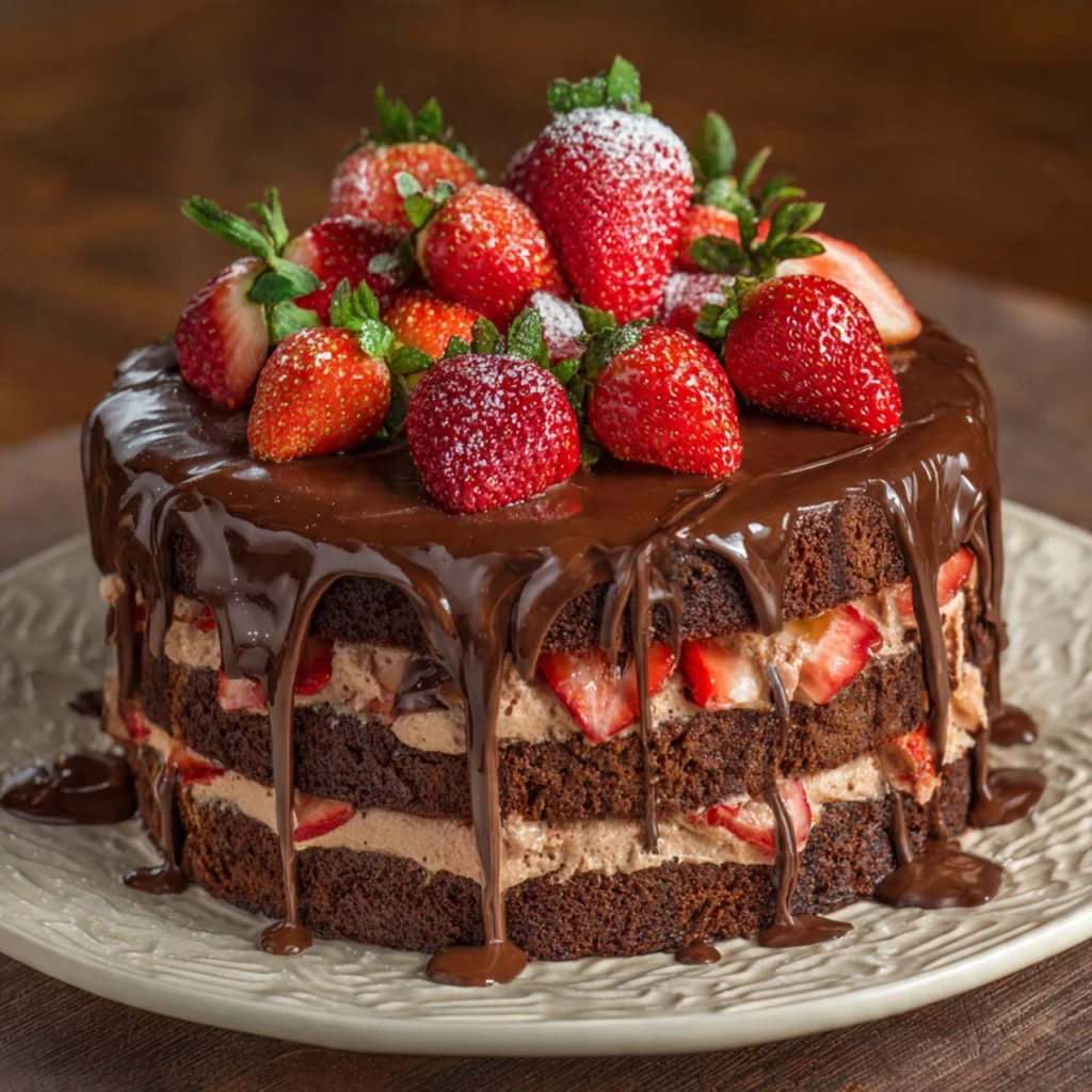 Strawberry Chocolate Cake