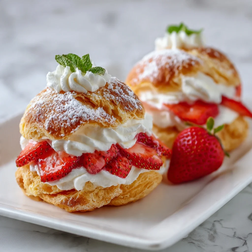 Strawberry Cream Puffs: One Bite and You’re in Love Strawberry Cream Puffs