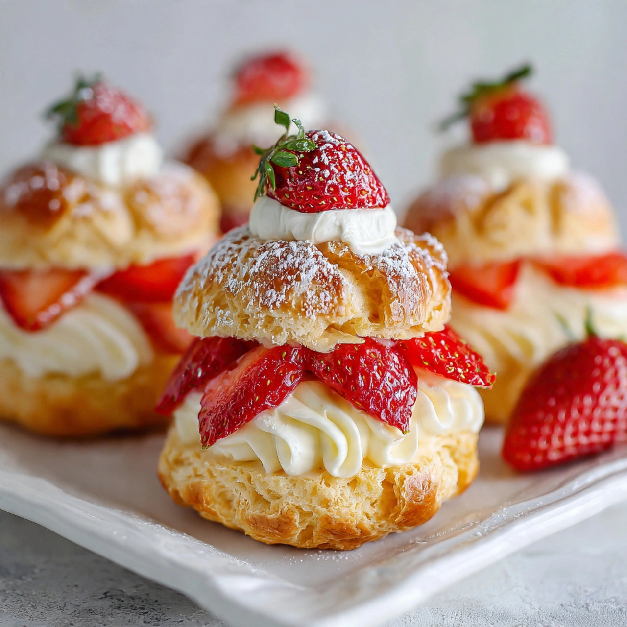 Strawberry Cream Puffs