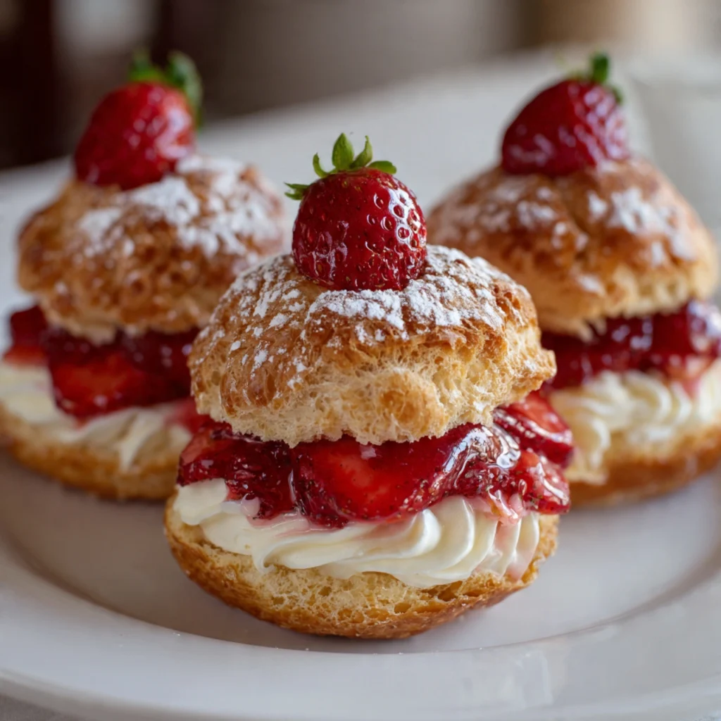 Strawberry Cream Puffs: One Bite and You’re in Love Strawberry Cream Puffs