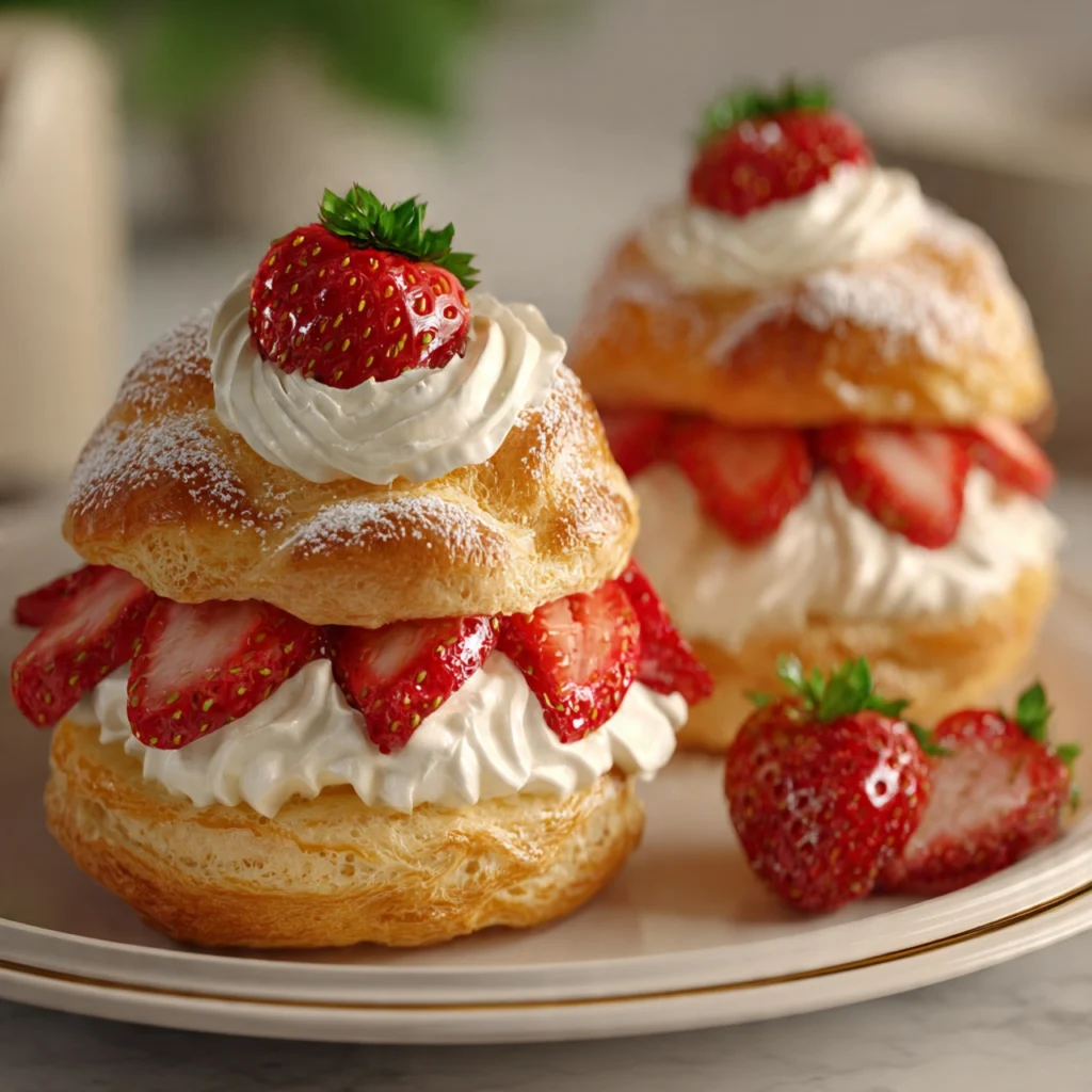Strawberry Cream Puffs: One Bite and You’re in Love Strawberry Cream Puffs