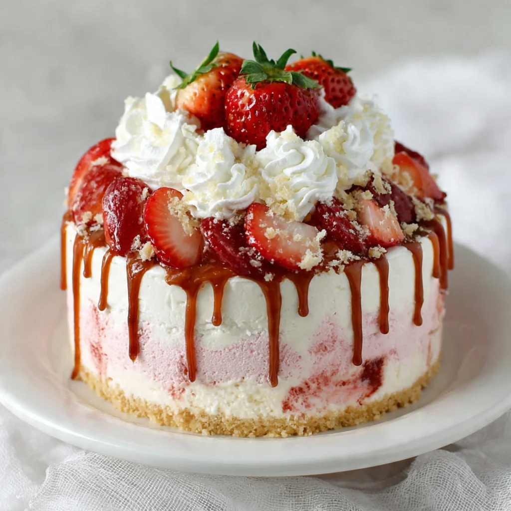 Strawberry Ice Cream Cake