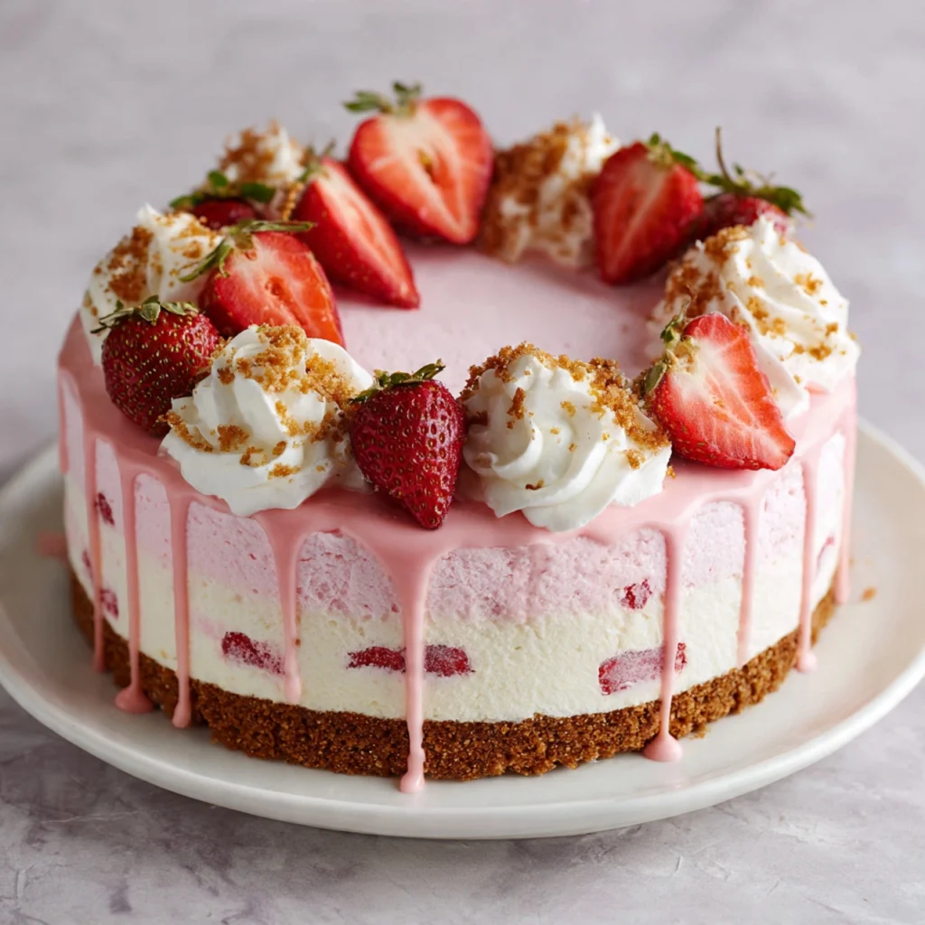 Strawberry Ice Cream Cake