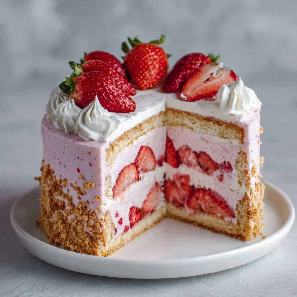 Strawberry Ice Cream Cake