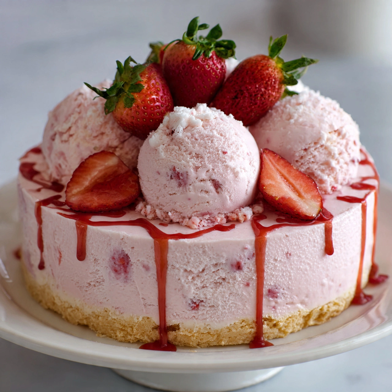 Strawberry Ice Cream Cake