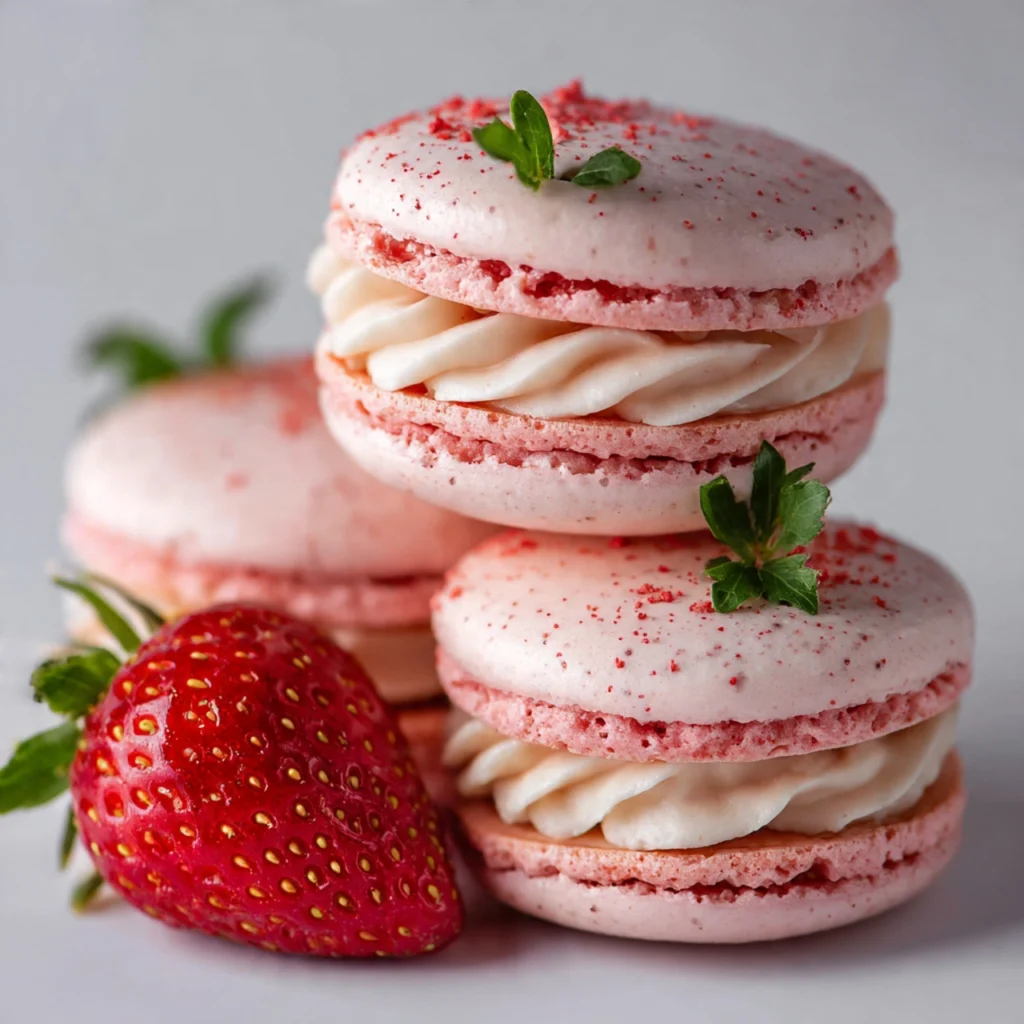 Strawberry Macarons