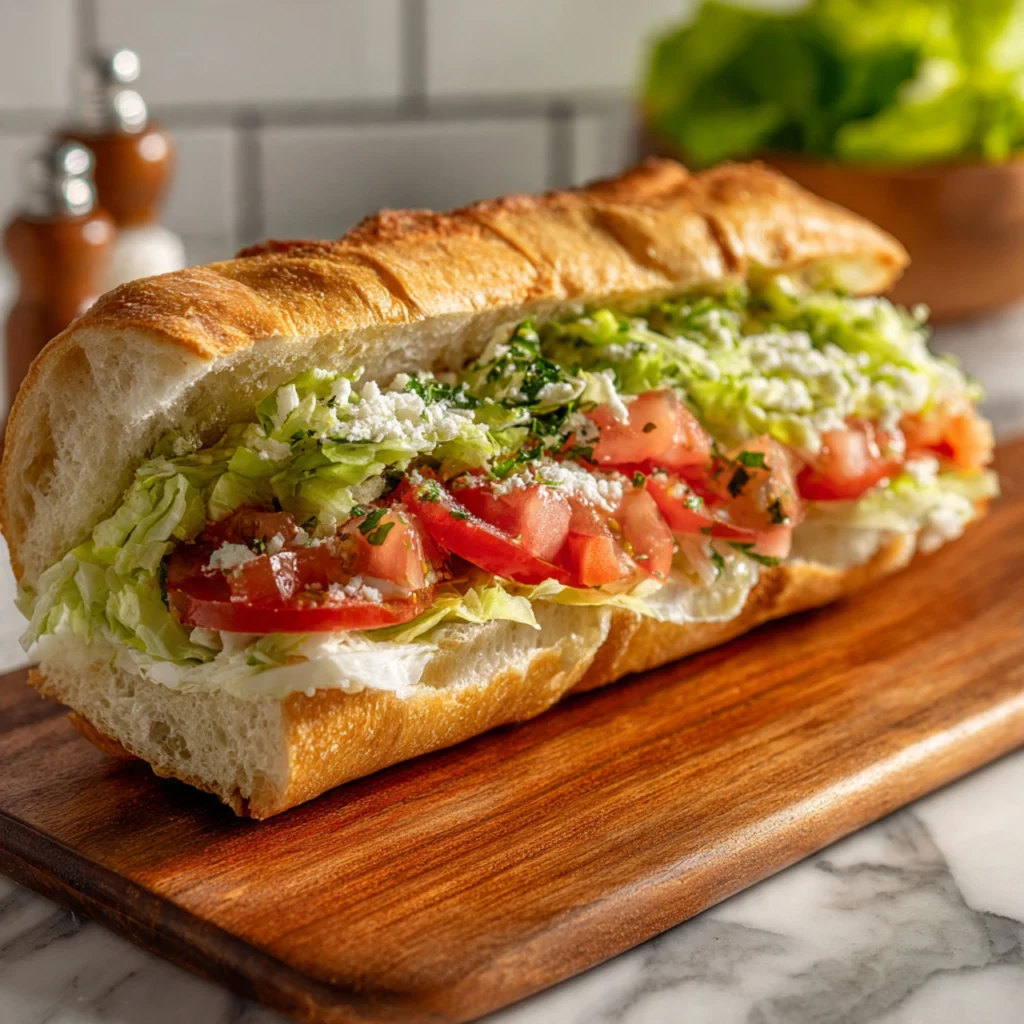 the italian salad sandwich